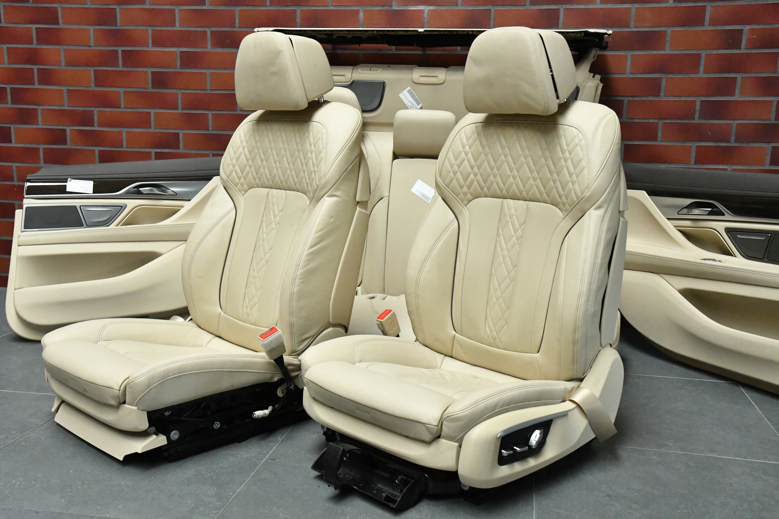 Sitze mitte innere BMW 7 G12 NAPPA CANBERRA BEIGE Sitze KOMFORT