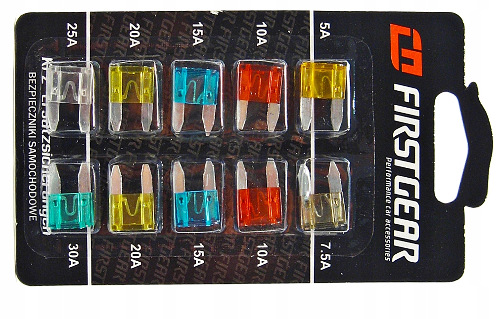 

E6B65 Płykowe Mini 10 szt. Samochodowe Bezpiecznik