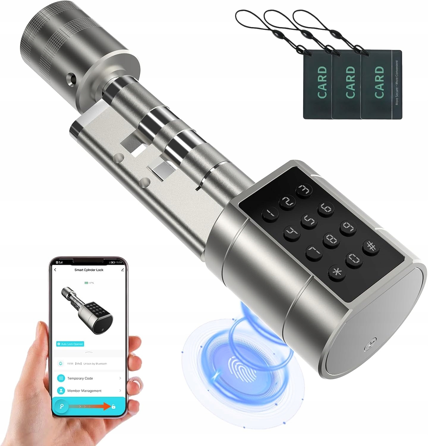 Zámek Dveří Elektronický Kódový Inteligentní Otisk Prstu Aplikace