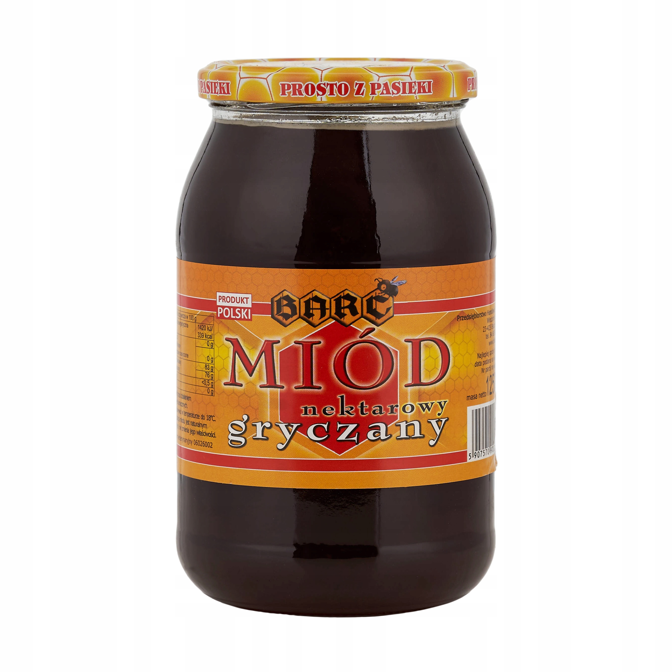 Levně Pohankový med polský přírodní 1250 g intenzivní nektarový med Barć