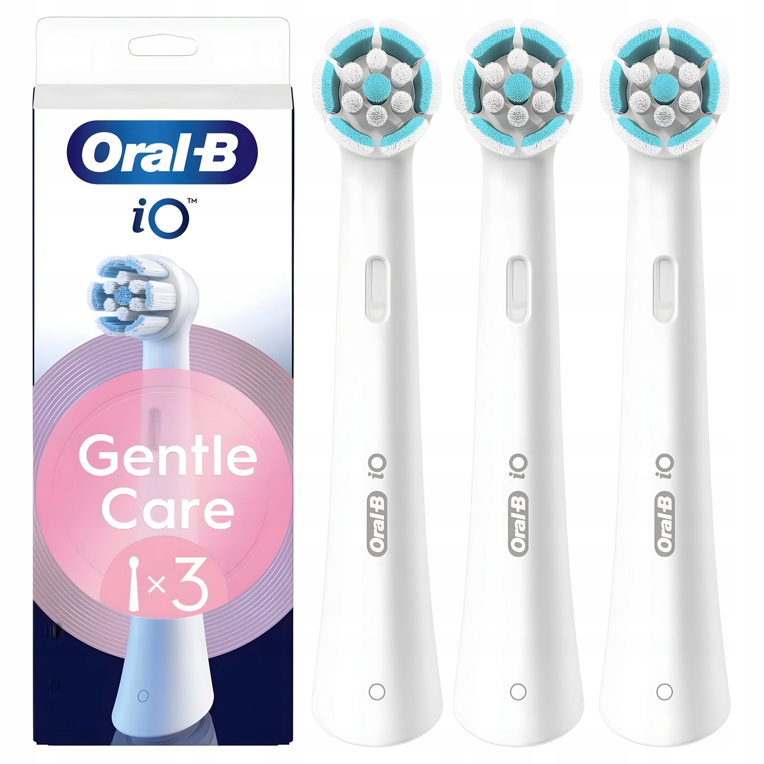 Końcówki Oral-B iO Gentle Clean 3 szt oryginalne wymienne delikatne włókna