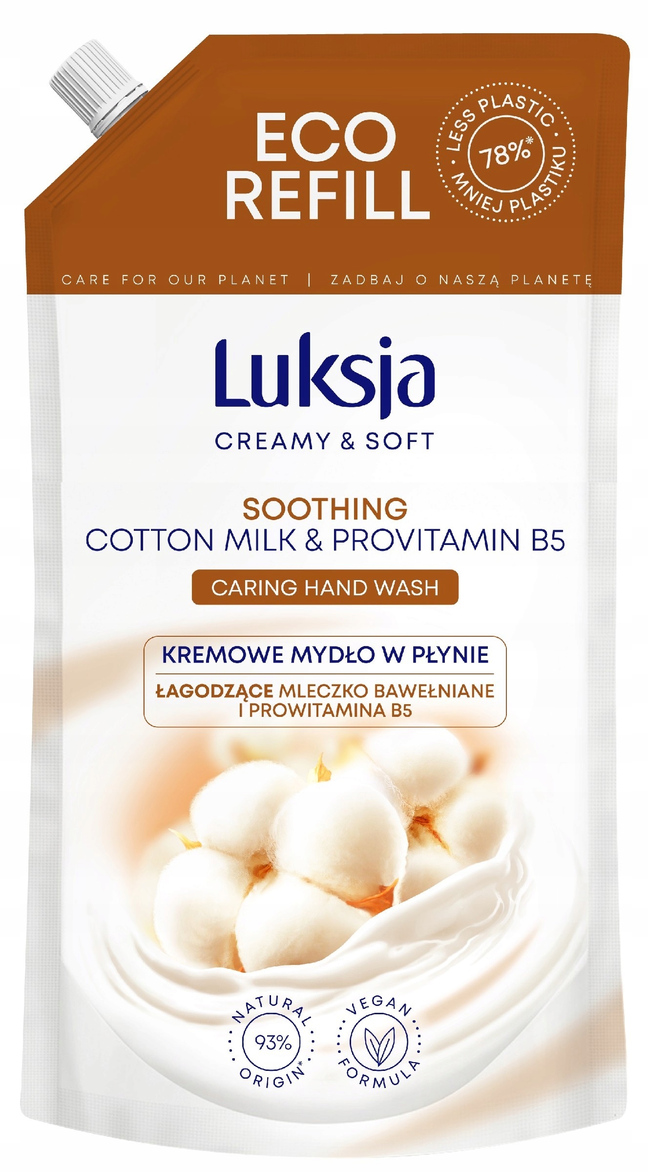 

Luksja Mydło Zapas 900ML Cotton Milkprovitamin B5