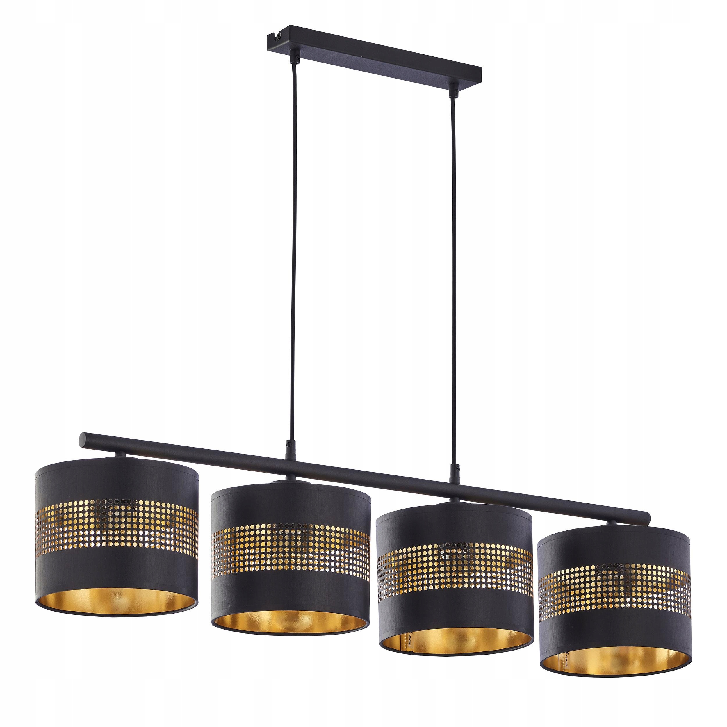 

+Gratis.Lampa wisząca TKLighting Tago czarny złoto