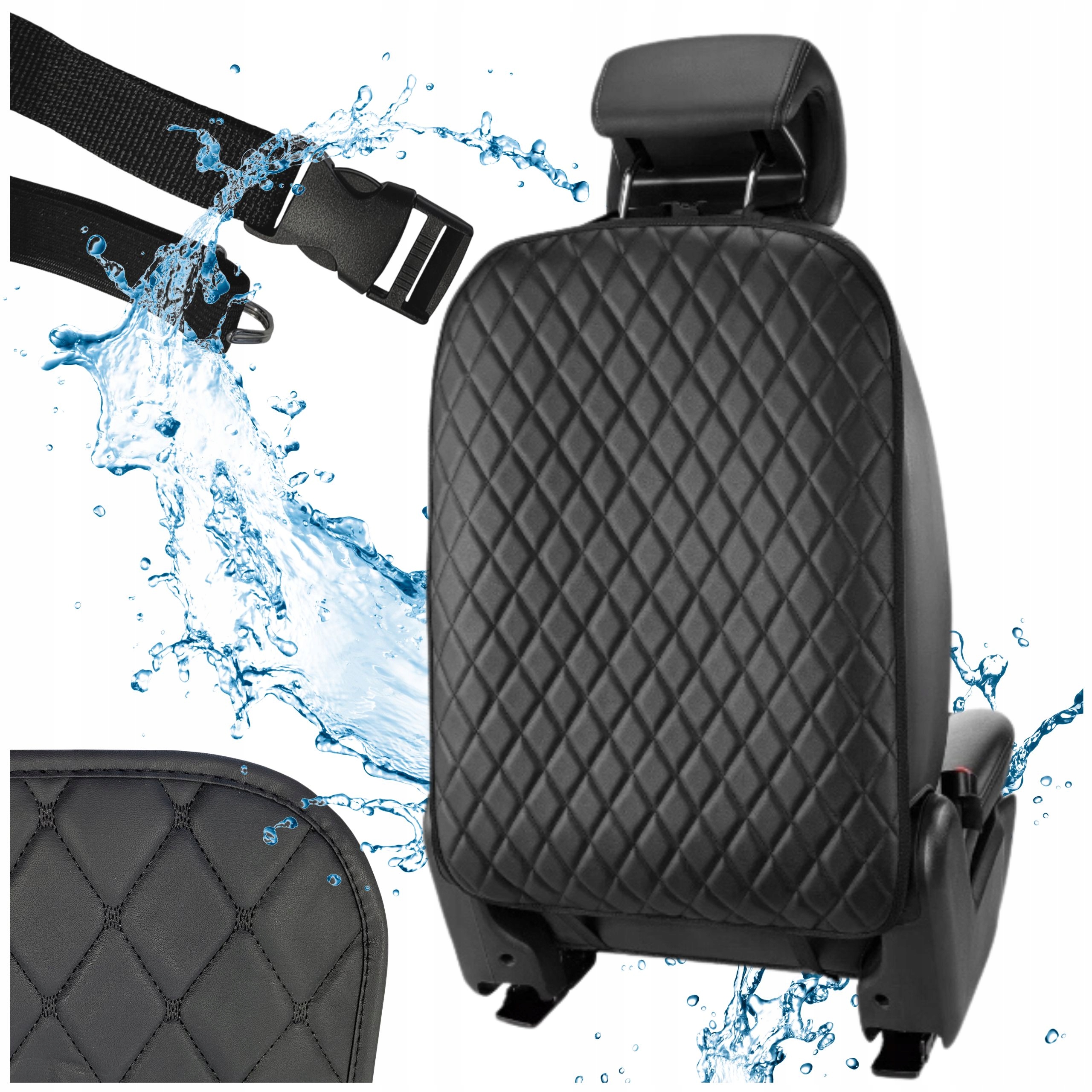 Osłona Na Tył Fotela Samochodowego Czarna – Ochrona Dla Dzieci I Tapicerki