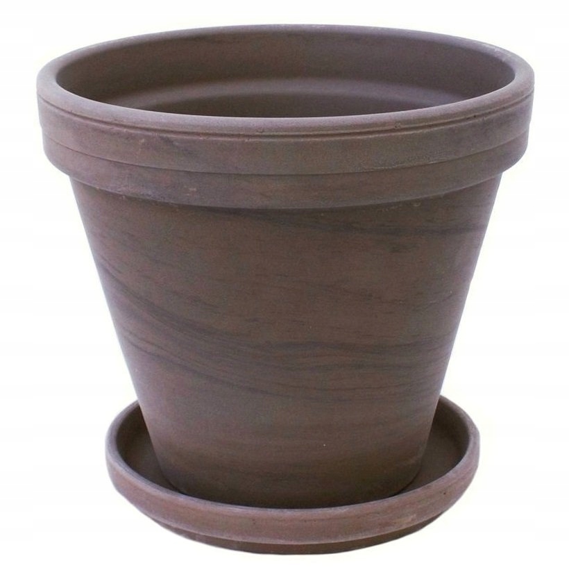 

Doniczka gliniana Bazaltowa 20cm podstawka