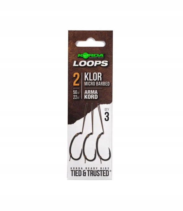 Korda Klor Ready Tied Loop Rigs 2 Micro Barbed3szt