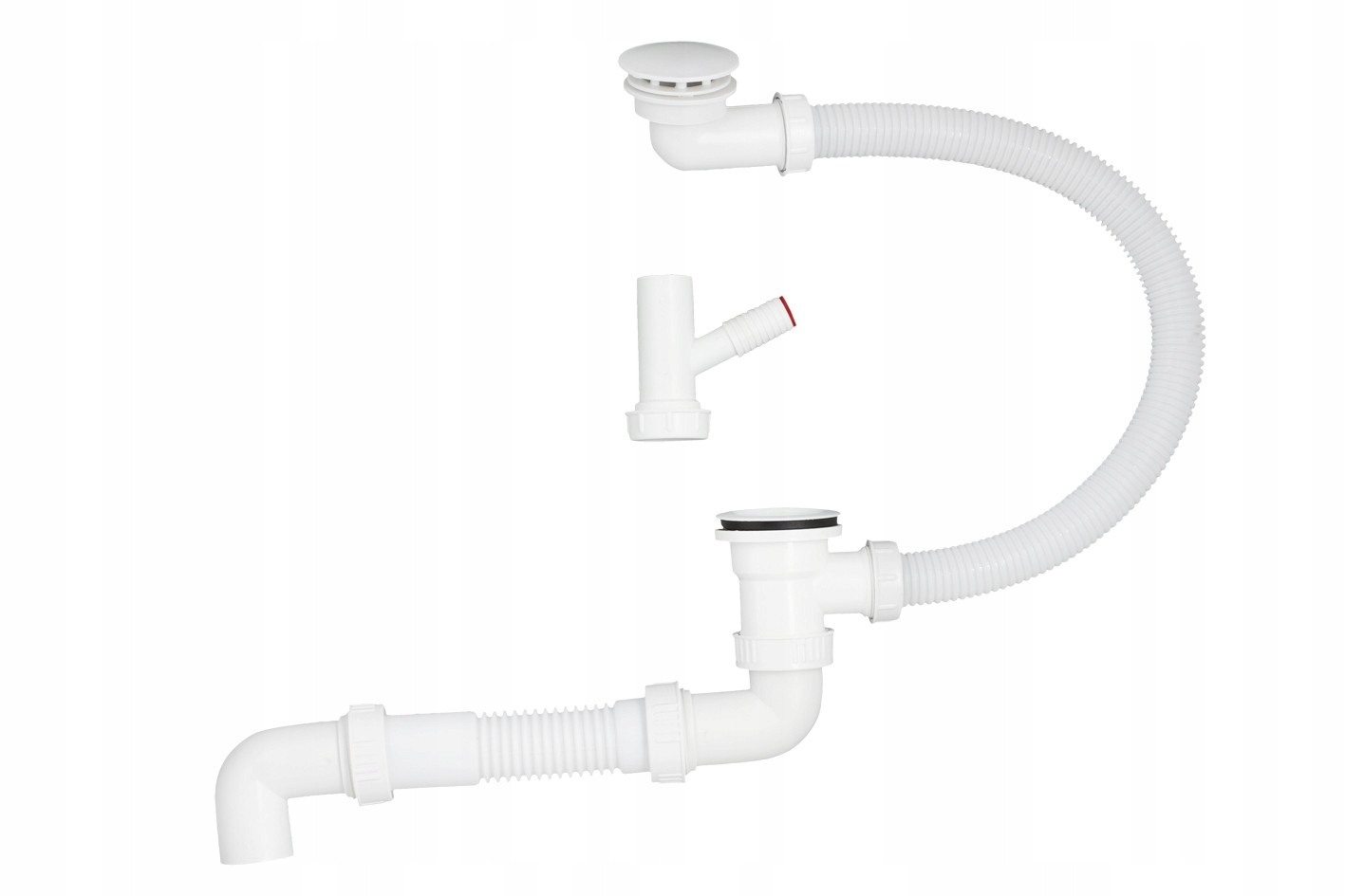 SYFON WANNOWY PRZELEWOWO-SPUSTOWY Z WYJ. NA PRALKĘ