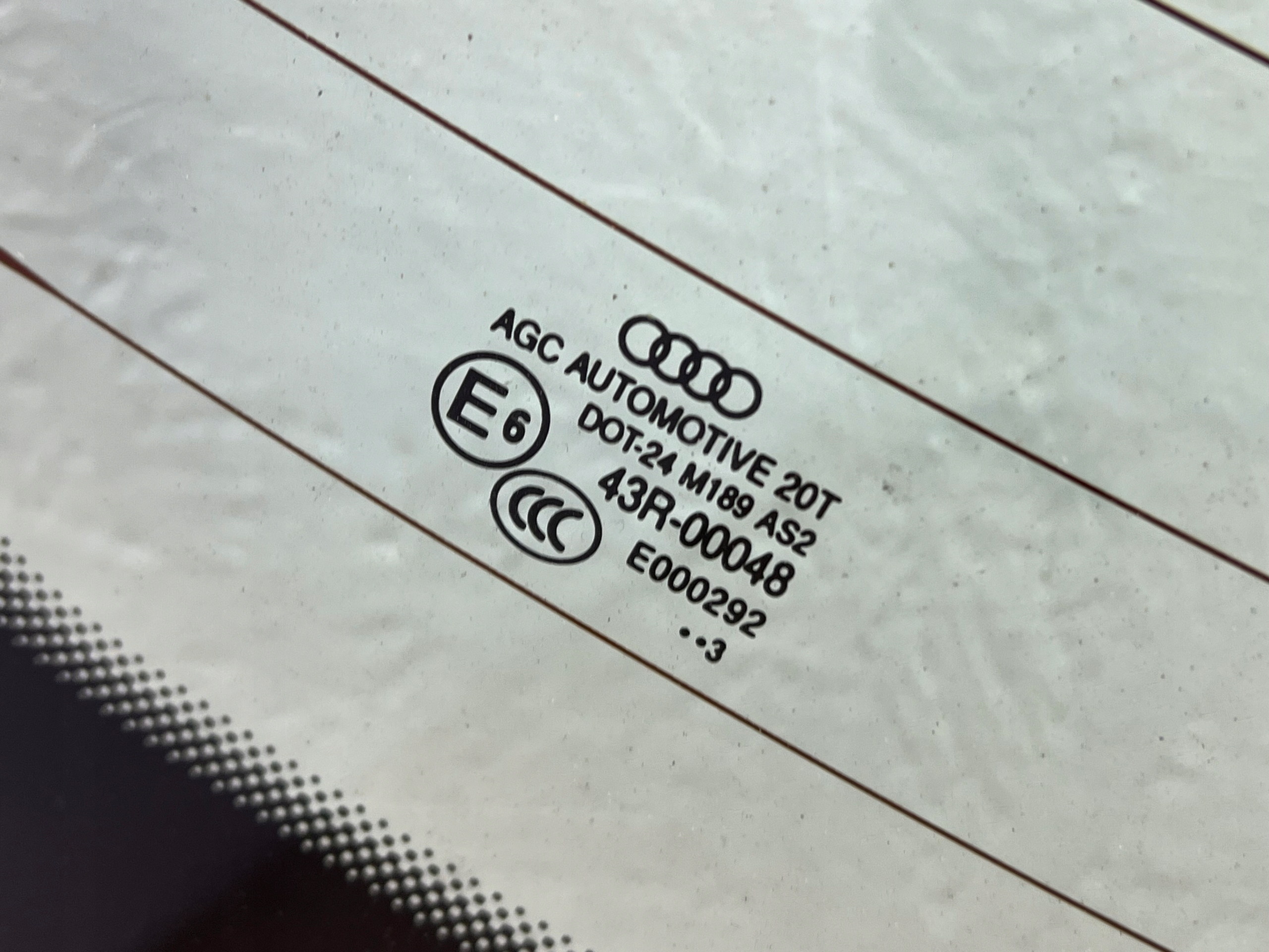 AUDI A3 S3 8V sedan window rear 8V5845501D rear part 13ROK