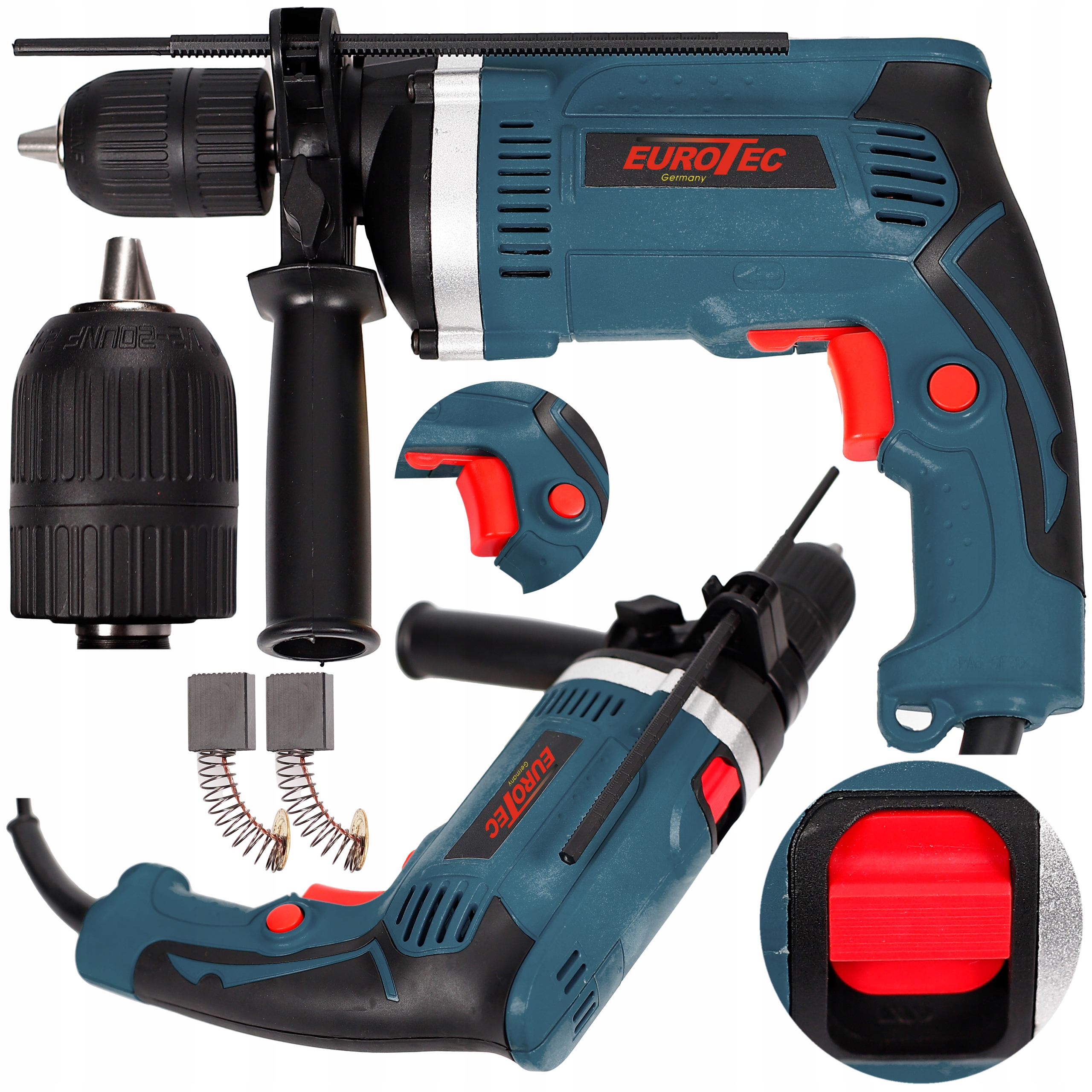 Wiertarka Udarowa Elektryczna Ø13 1450W Samozacisk Udar Mocna Samozaciskowa