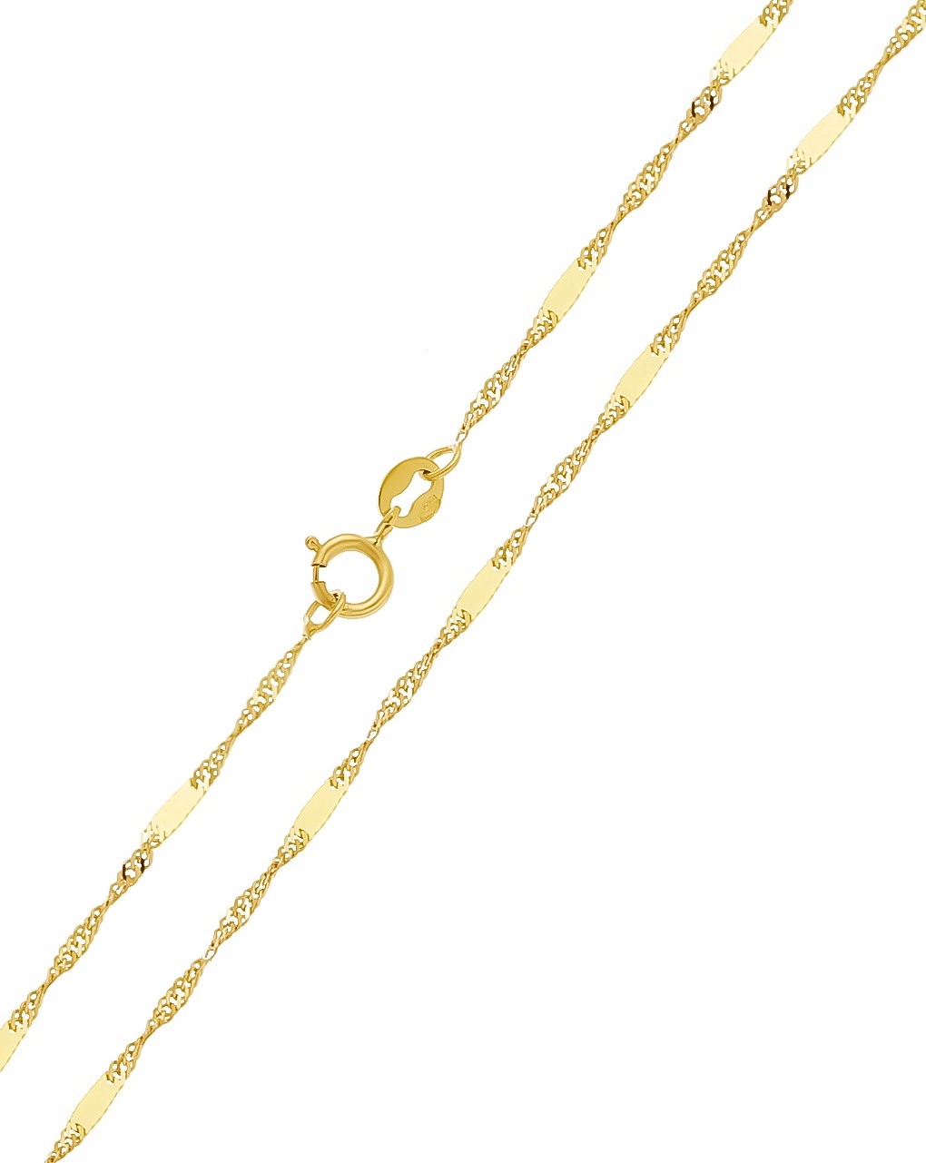 Zlatý řetízek Singapure Magic s plechem