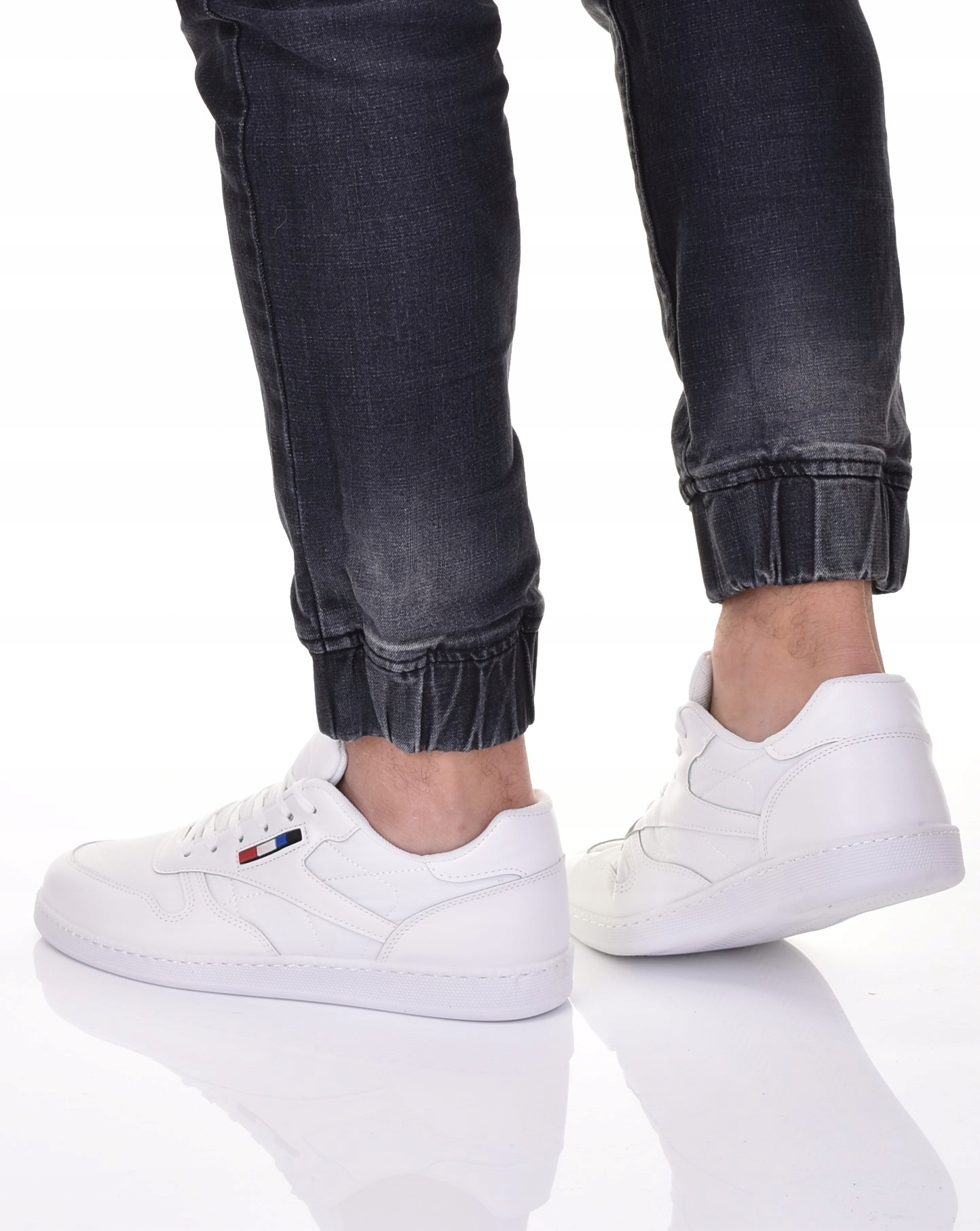 LEKKIE BUTY SPORTOWE MĘSKIE NISKIE SNEAKERSY SKÓRZANE NA WIOSNĘ LATO Rozmiar 45