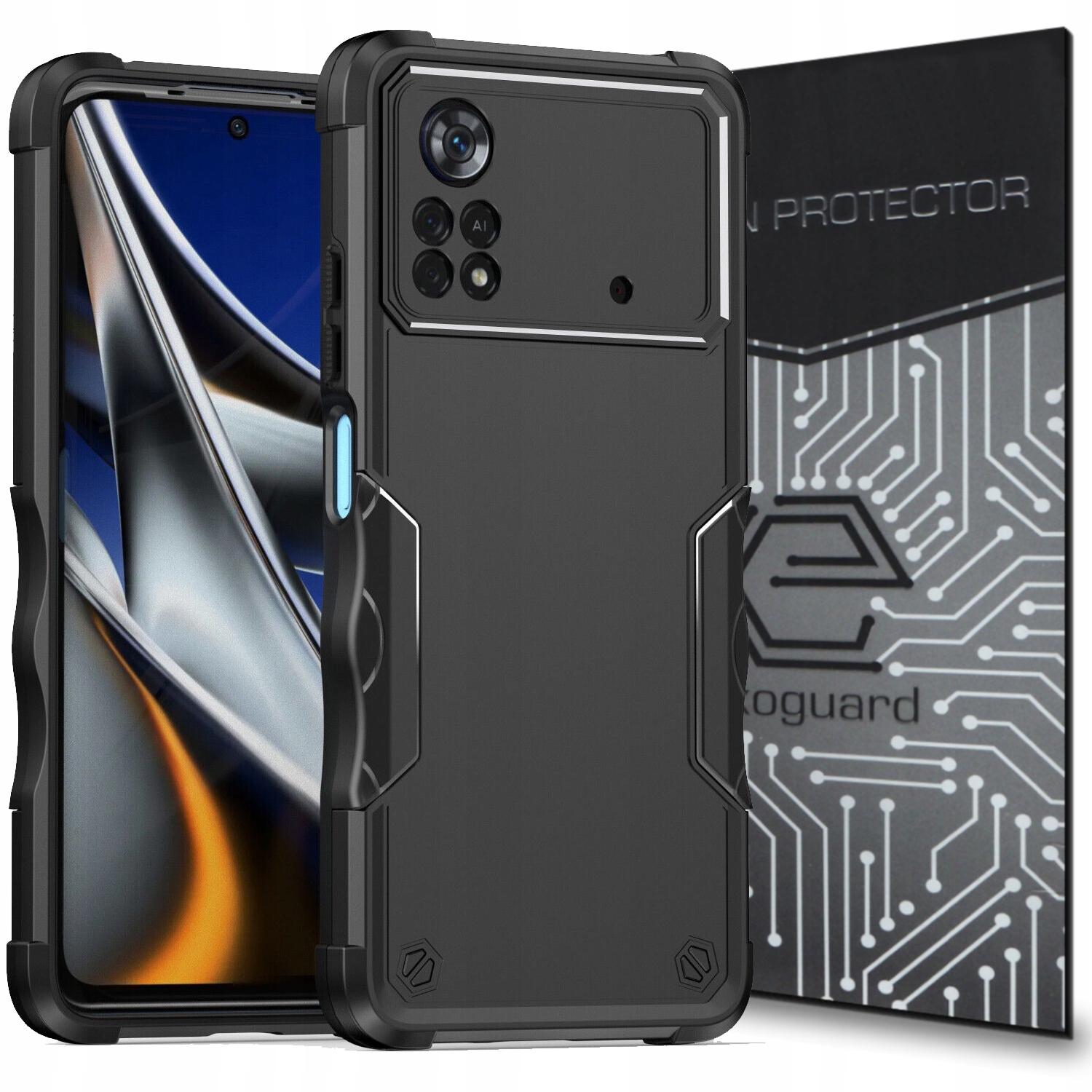 

Case Etui Pancerne+szkło do Xiaomi Poco X4 Pro 5G