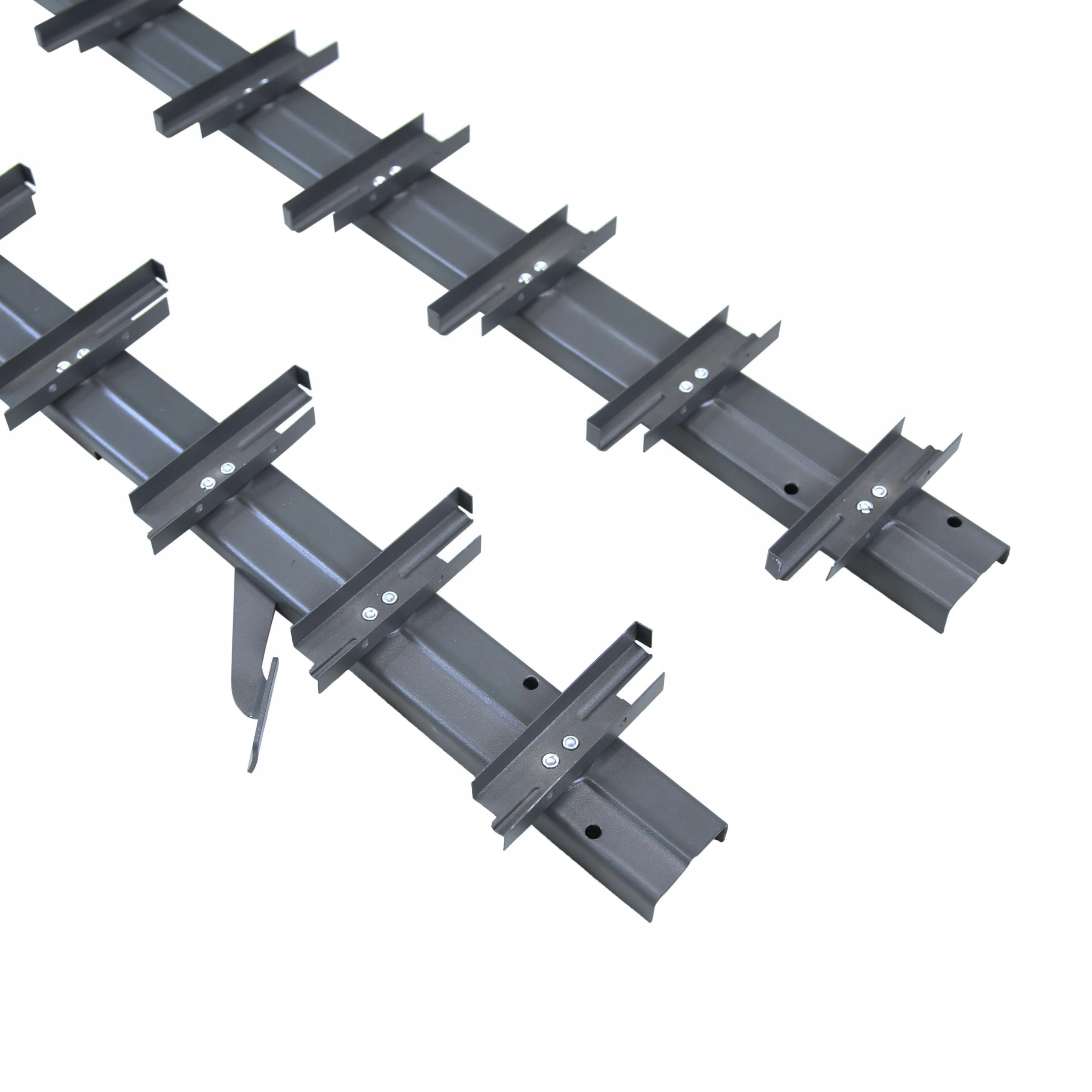 Ocelový Mechanismus Shutters Pohyblivá Prkna Systém Žaluzií 100 CM Antracit