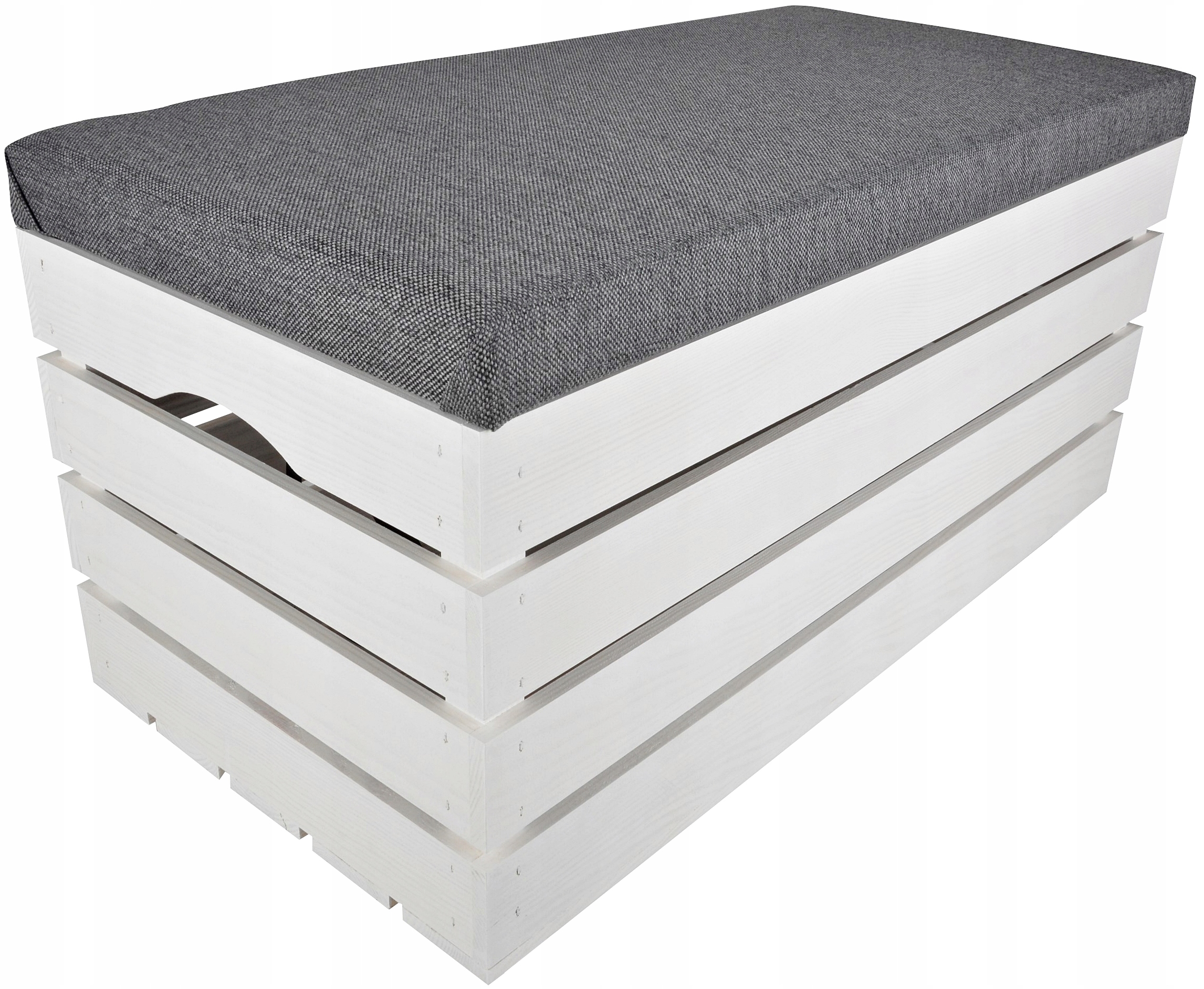 Velká Borovicová Skříňka S Čalouněným Sedákem Taburet