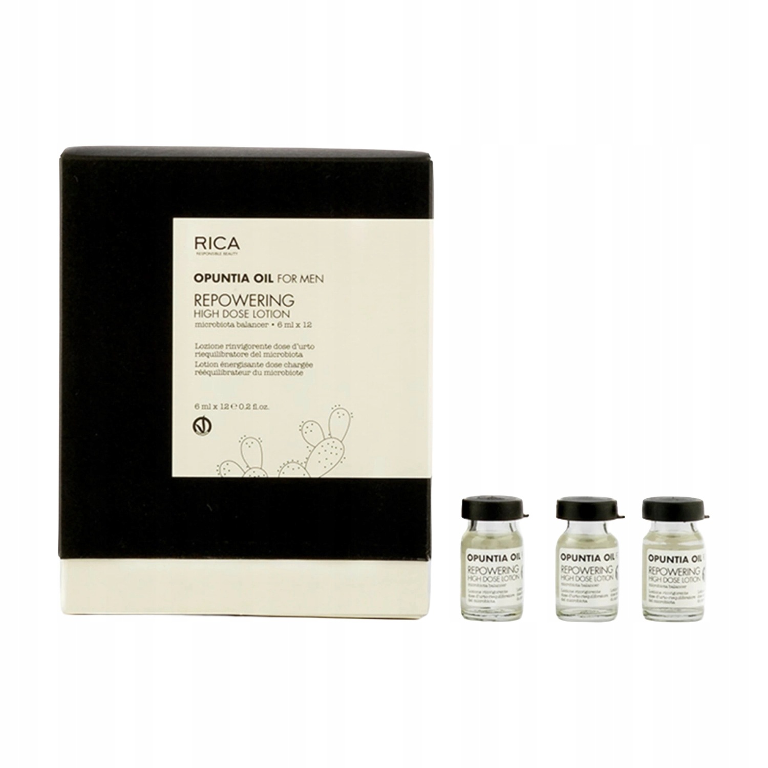 Rica Opuntia Oil krém proti vypadávání vlasů pro muže 12x6 ml