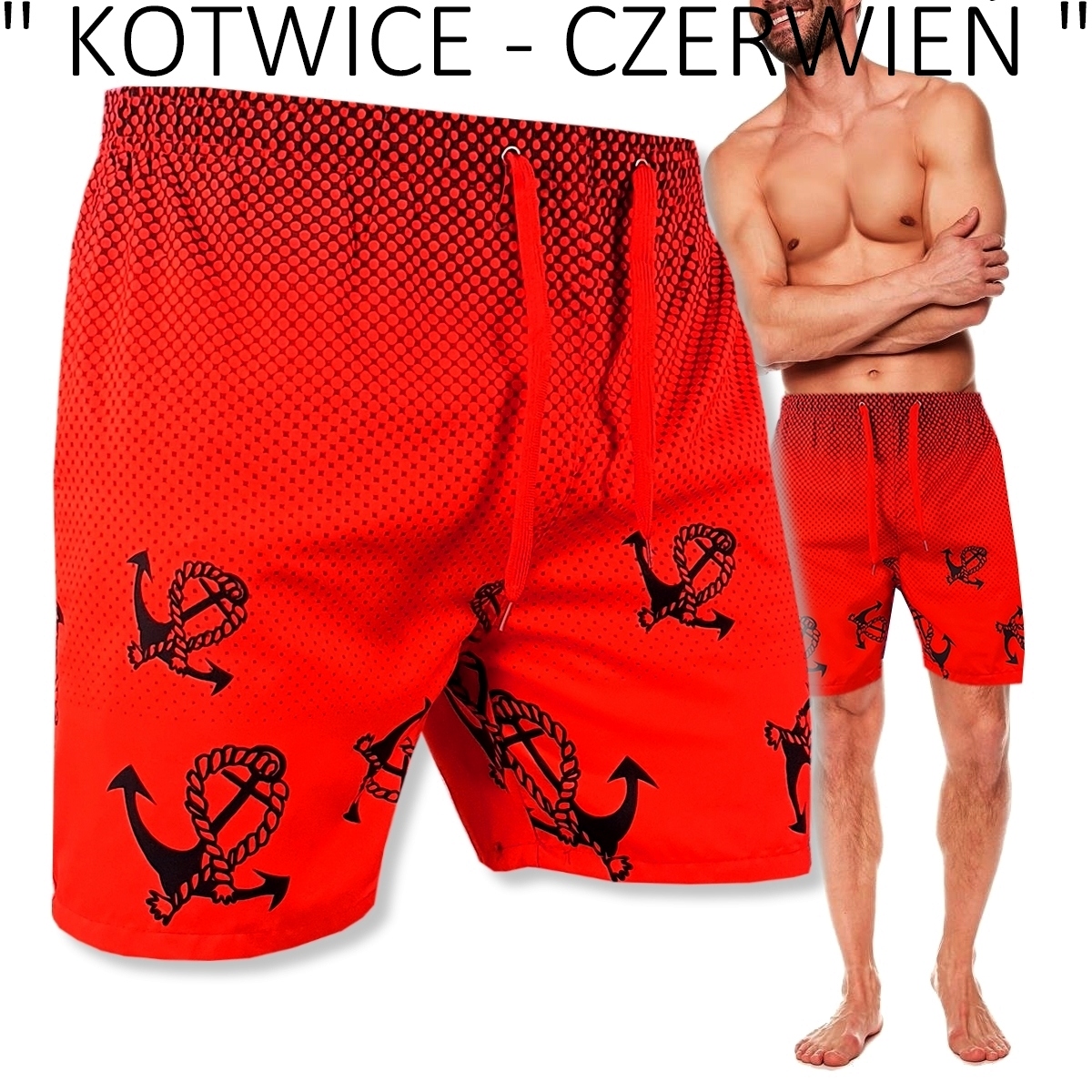 MĘSKIE SPODENKI KĄPIELOWE SZORTY DO PŁYWANIA SPODNIE KĄPIELÓWKI #L KTW Model PLAŻOWE KĄPIELÓWKI KRÓTKIE DO KOLAN DO PŁYWANIA