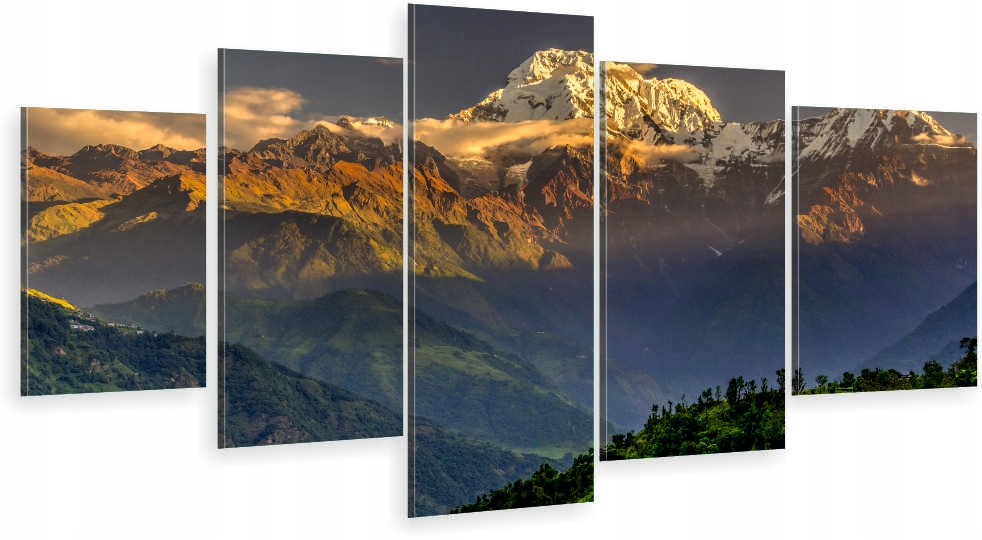 

Tryptyk 5-CZĘŚCI Na Ścianę Himalaje góry Annapurna