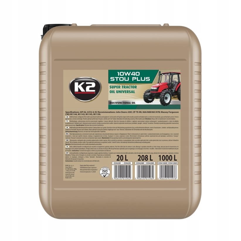 Multifunkčný Olej K2 Stou Plus 10W-40 20L K2 O59420E