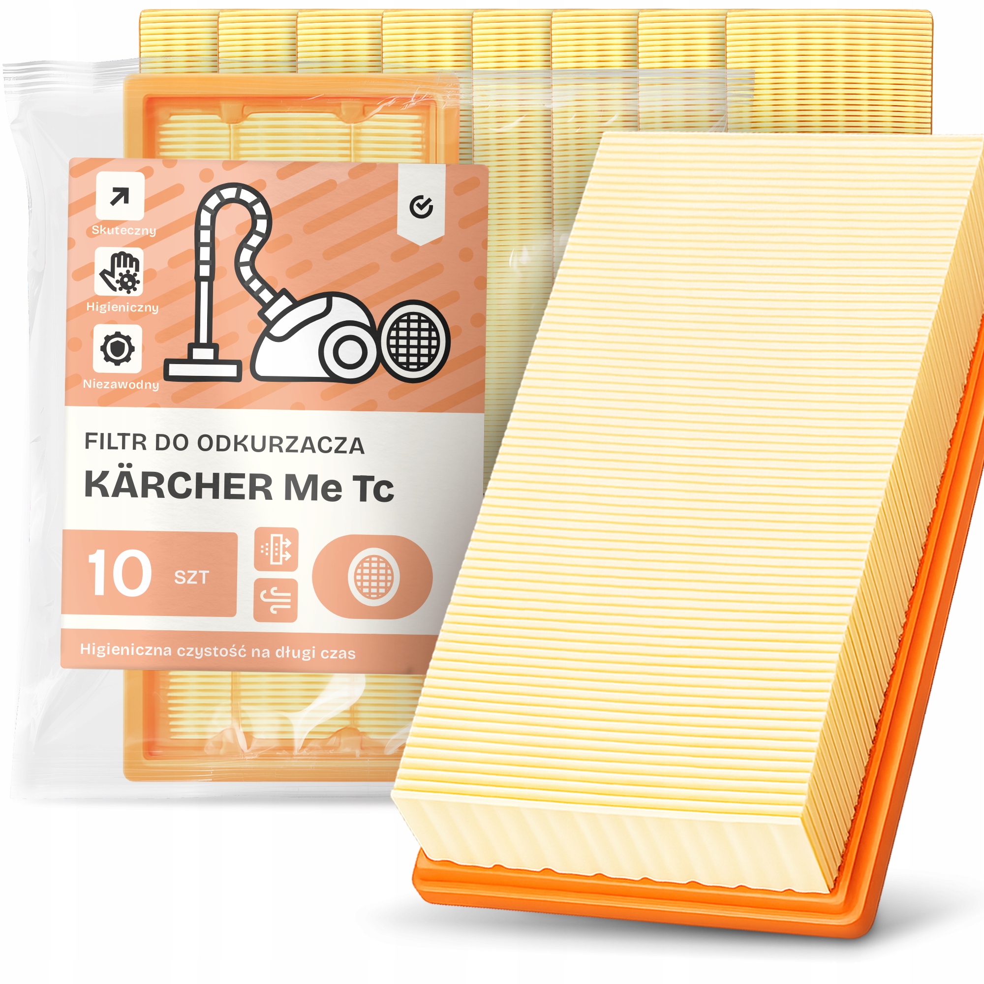 10 x Vzduchový Filtr Pro Vysavač Kärcher Me Tc Filtry Em-w