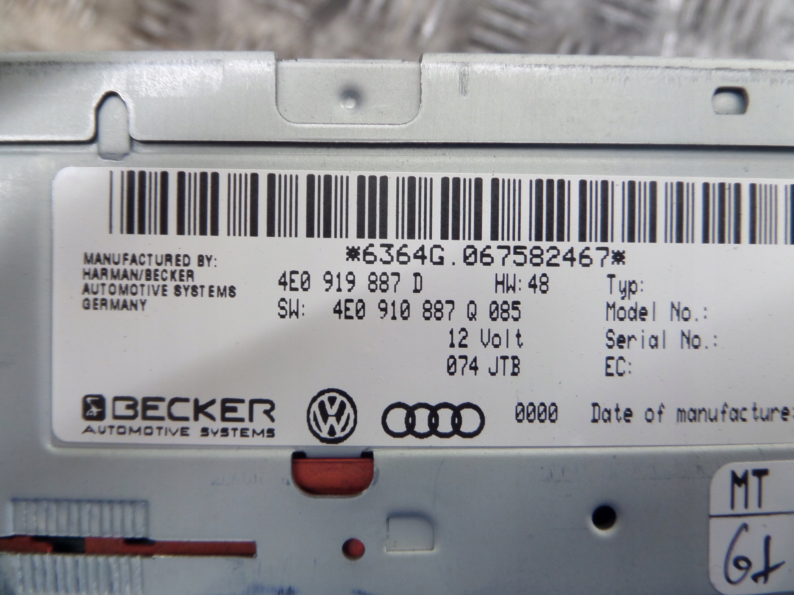 player navigation devices AUDI A6 C6 A8 D3 04- 4E0919887D
