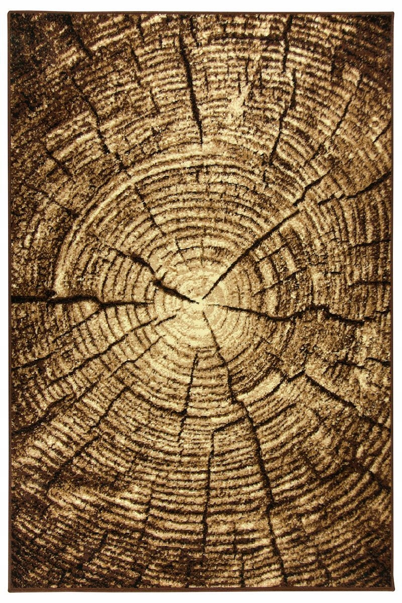 

50x70 cm Modny Dywan Imitacja Pień Drzewa Brąz