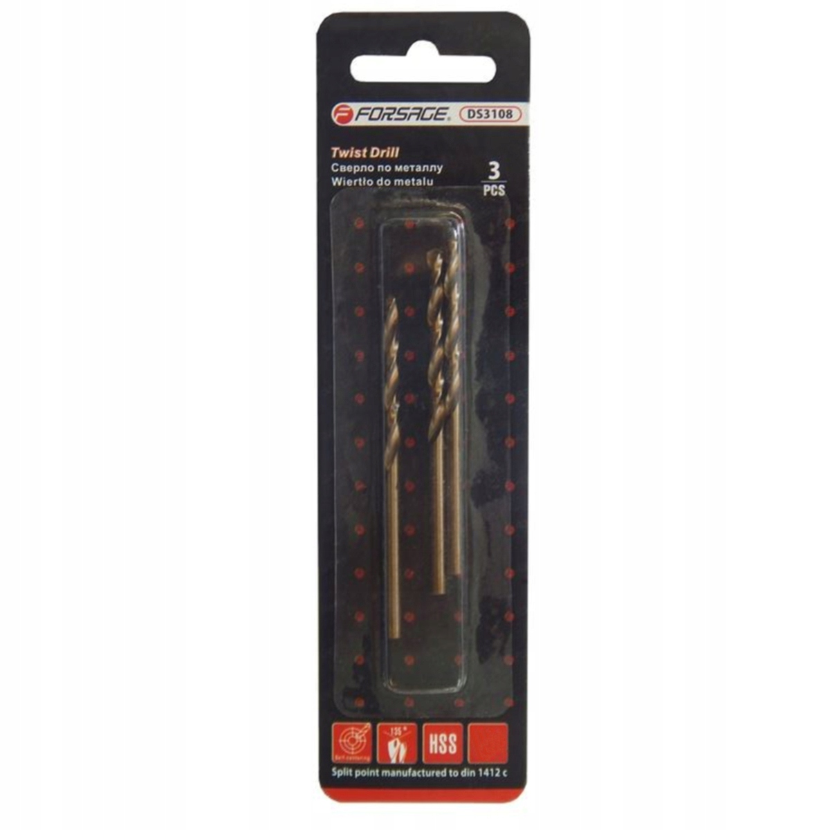 

Wiertła do metali 3.9 mm HSS+Co 3 szt kobalt