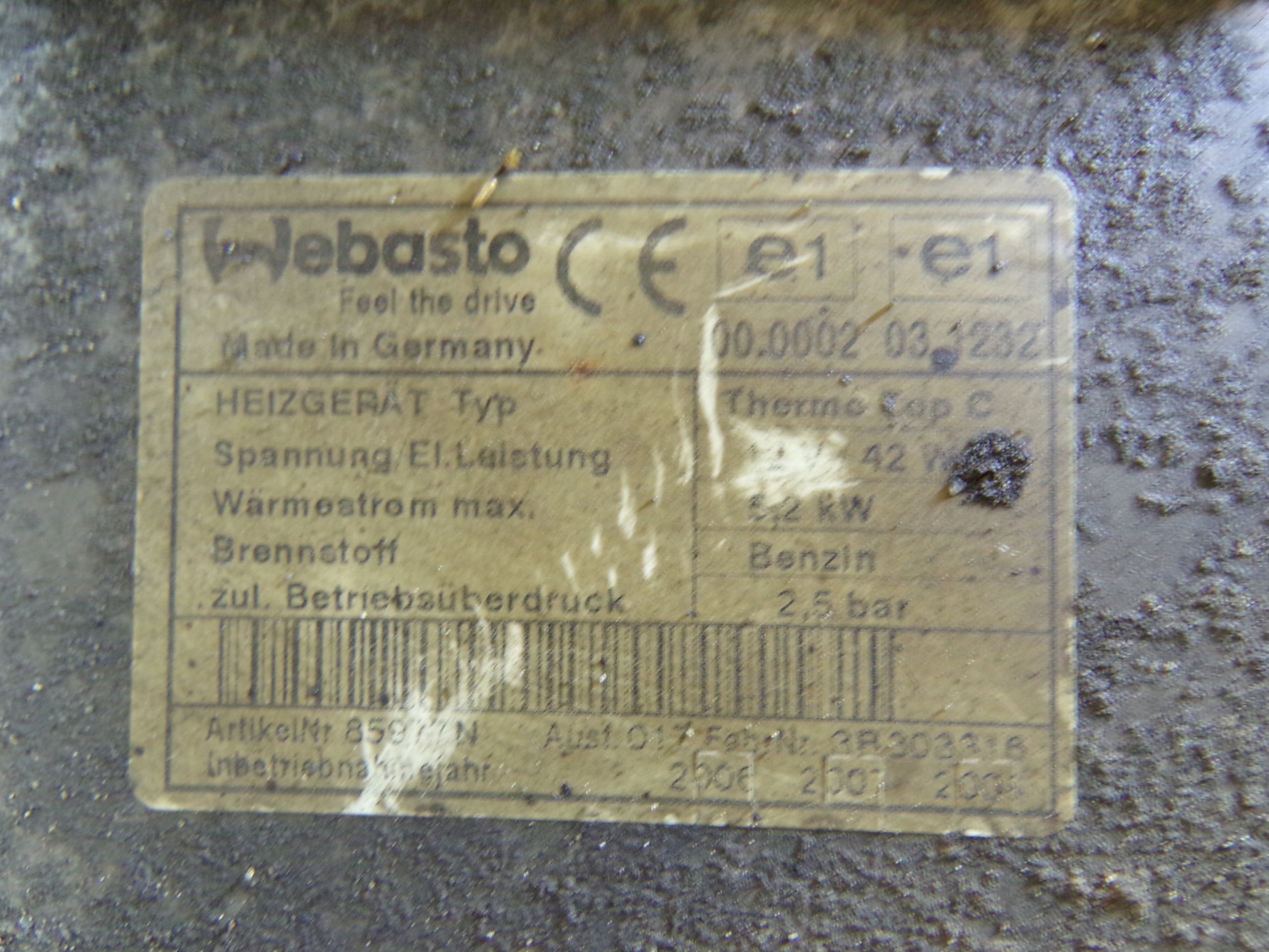 WEBASTO webasto Bedienteil INSTRUKCJA 66724C Benzin