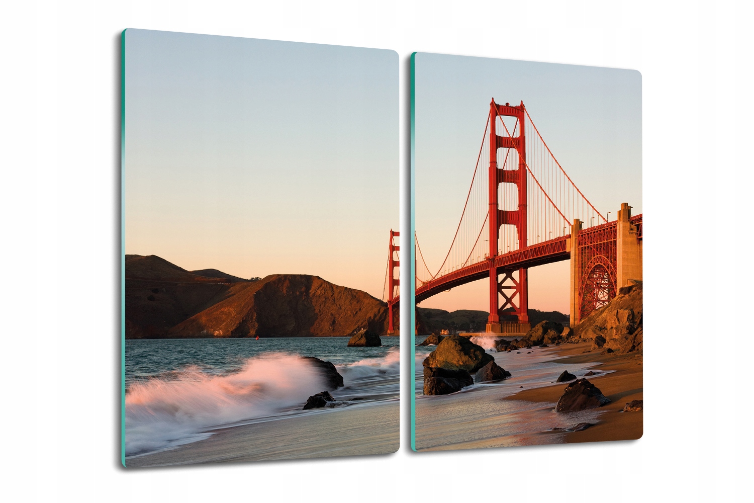 Pevná kuchyňská krájecí deska s tvrzeným povrchem 2x30x52 Most Golden Gate