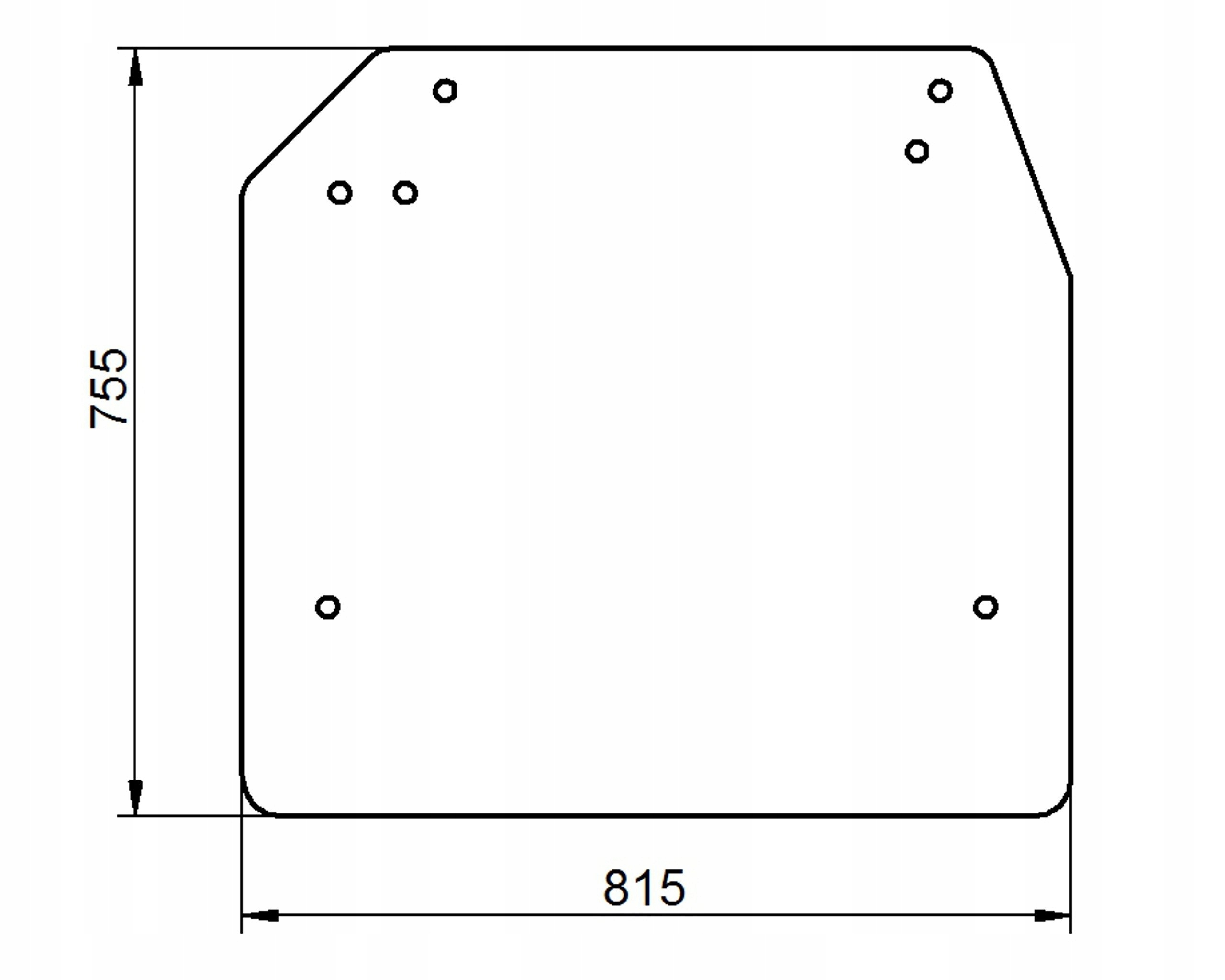 sklo teleskopický nakladač Jcb zadní 827/30499