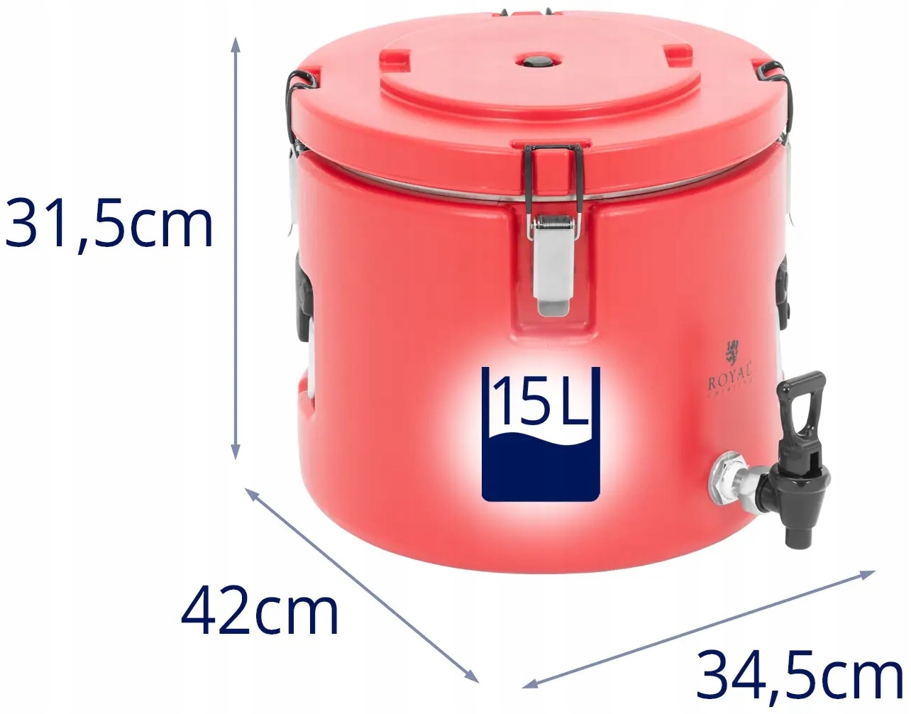 Termos gastronomiczny z kranem 15L napojów Royal Catering RC_TT_3 10012479