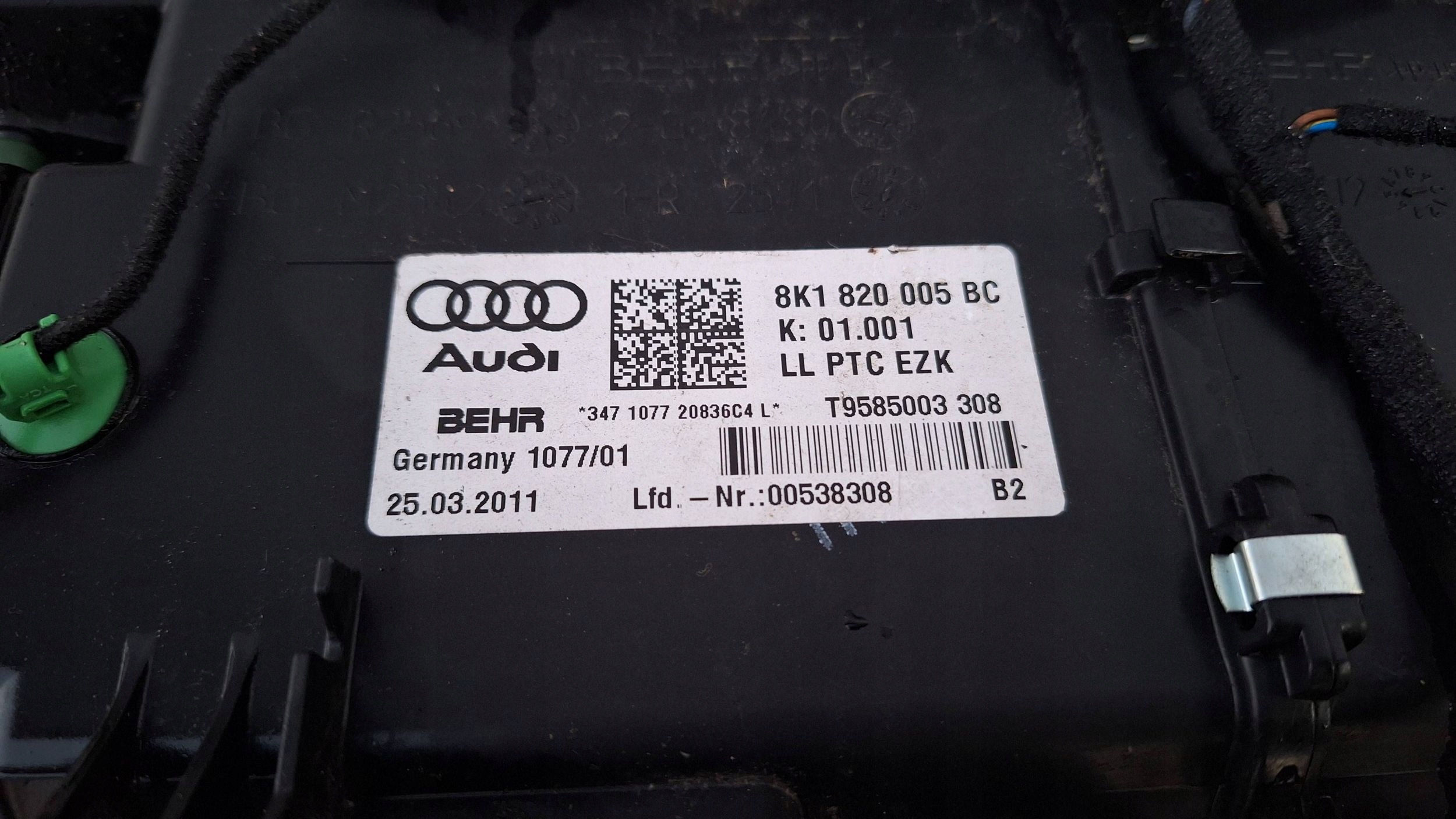 ohřívač ventilátor klími KPL 8K1820005BC AUDI A4 B8