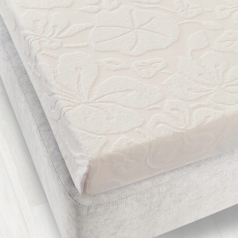 Froté prostěradlo bez gumičky Tulipán 150x205 Zwoltex krémové, Tlusté