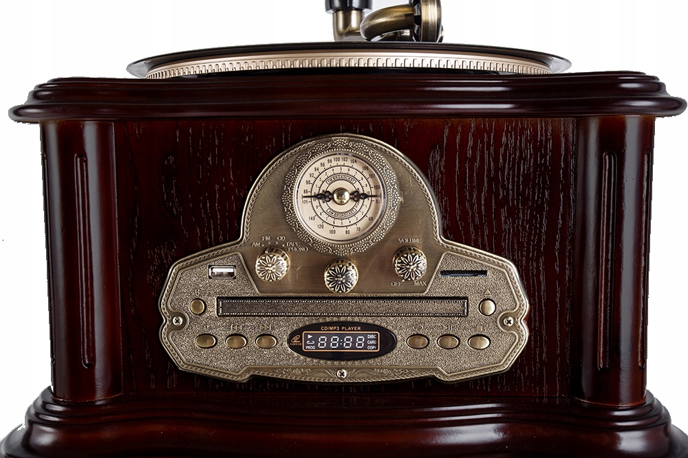 GRAMOFON RETRO WINYL CD RADIO FM/AM USB PILOT EAN (GTIN) 8595194734050