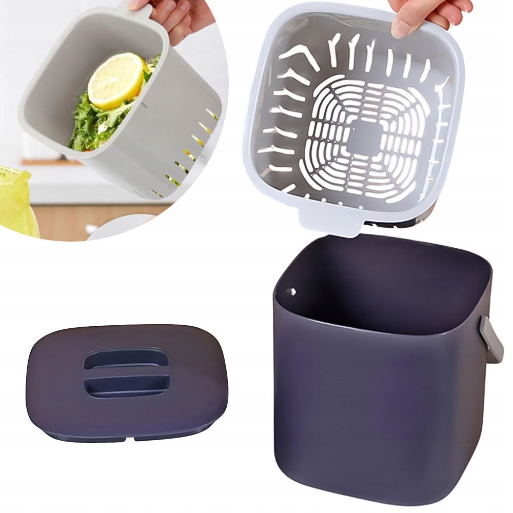 Levně Odpadkový Koš Bio 4L Kuchyňský Kompostér S Hermetickým Víkem