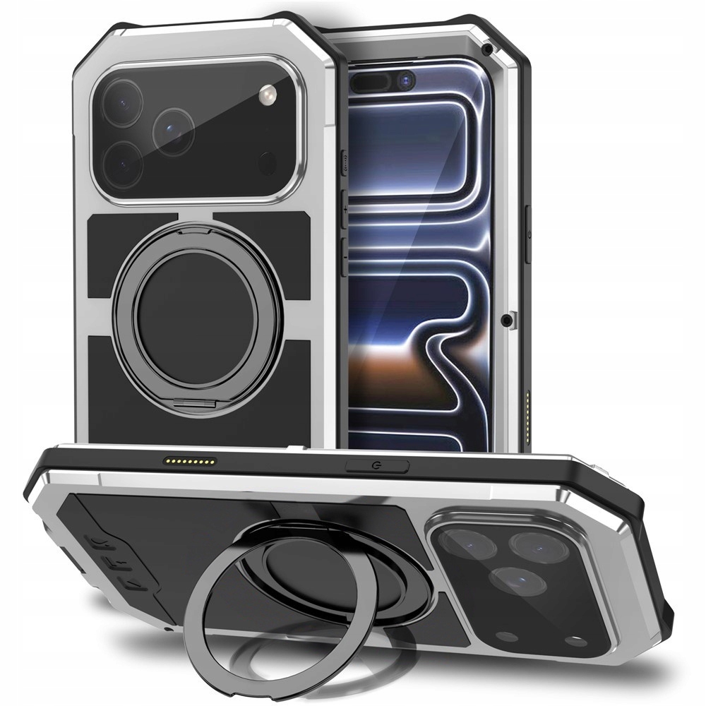 Pancéřové Pouzdro Sklo R-just pro iPhone 17 Pro Max s podstavcem Magsafe