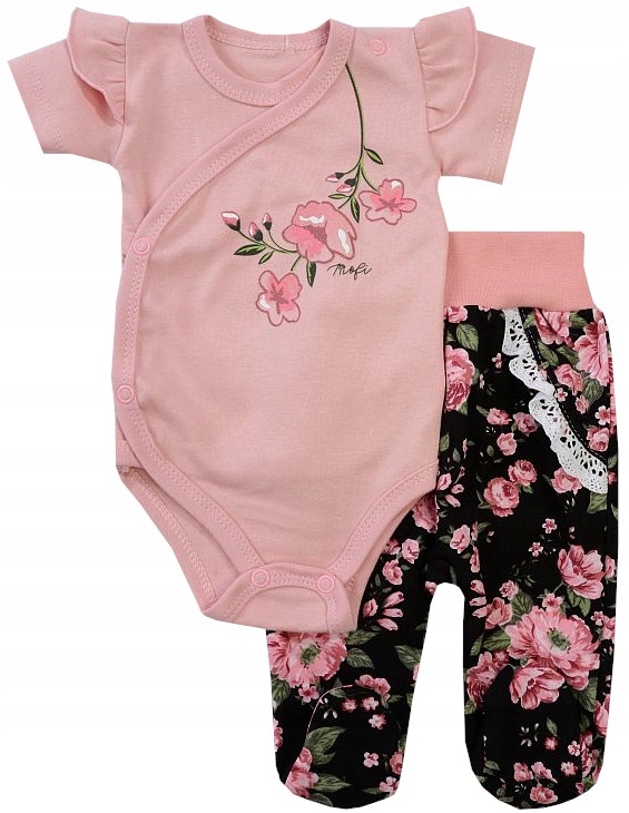 

Komplet Body i Półśpiochy róże bawełna Róż 62 M12A