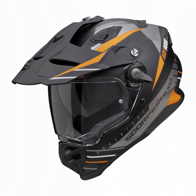 Scorpion Dual Enduro/adventure ADF-9000 Air Feat Čierna/strieborná/oranžová