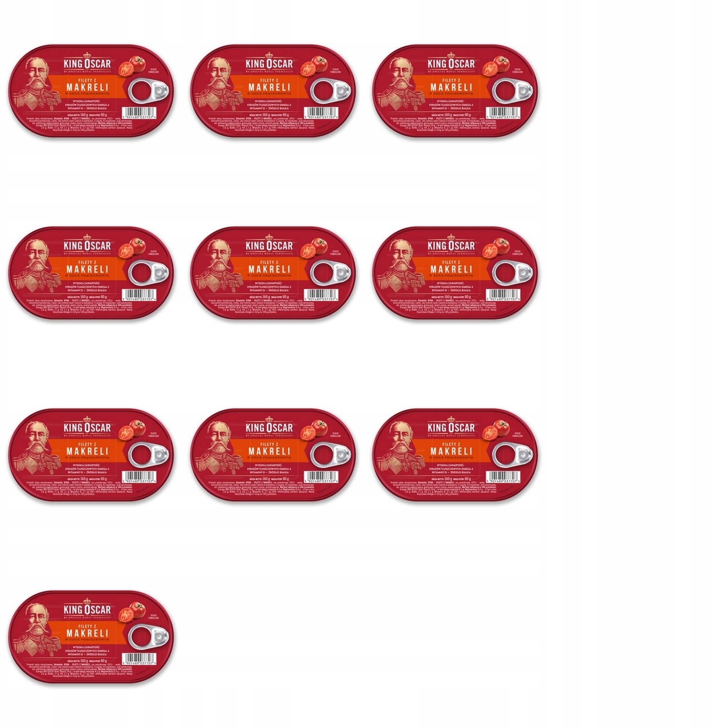 Levně 10 x 160 g King oscar filé z makrely v rajčatové omáčce