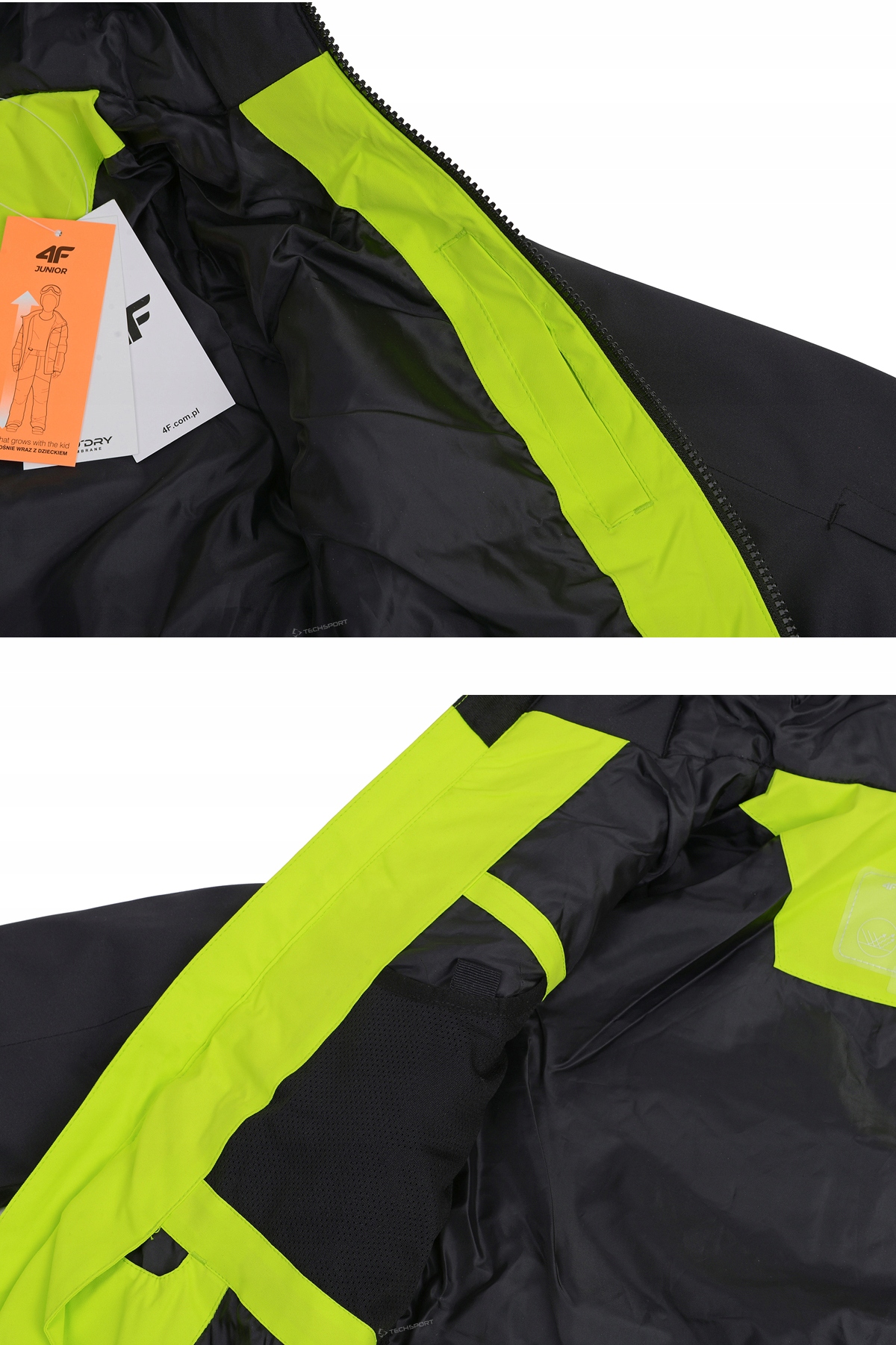 4F CHŁOPIĘCA KURTKA ZIMOWA NARCIARSKA / rozm 164 Kolor zielony