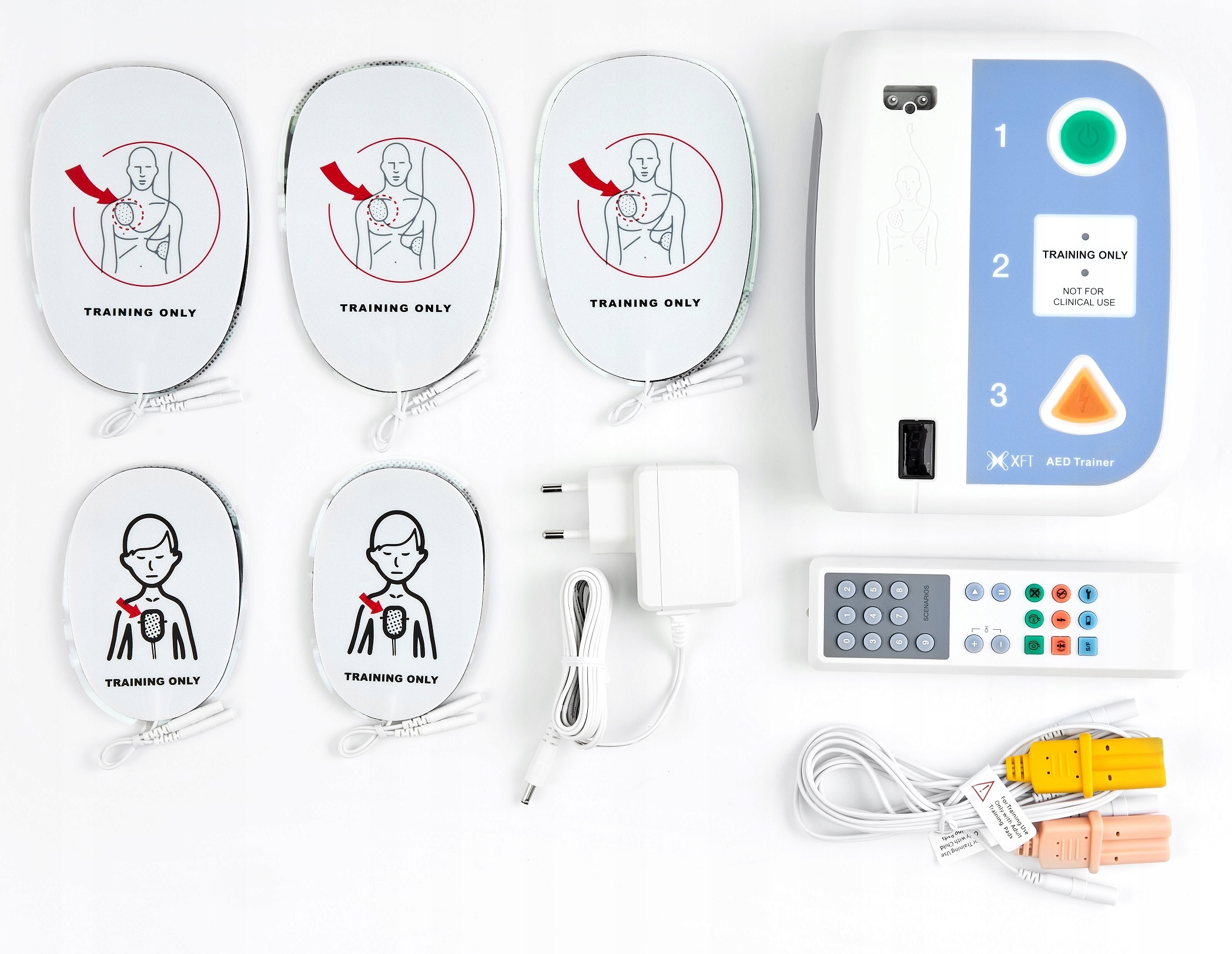 Aed Defibrylator szkoleniowy treningowy XFT-120C+ plus 5 Elektrod zestaw