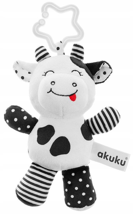 

Akuku Zawieszka grzechotka Krówka kontrastowa 0m+