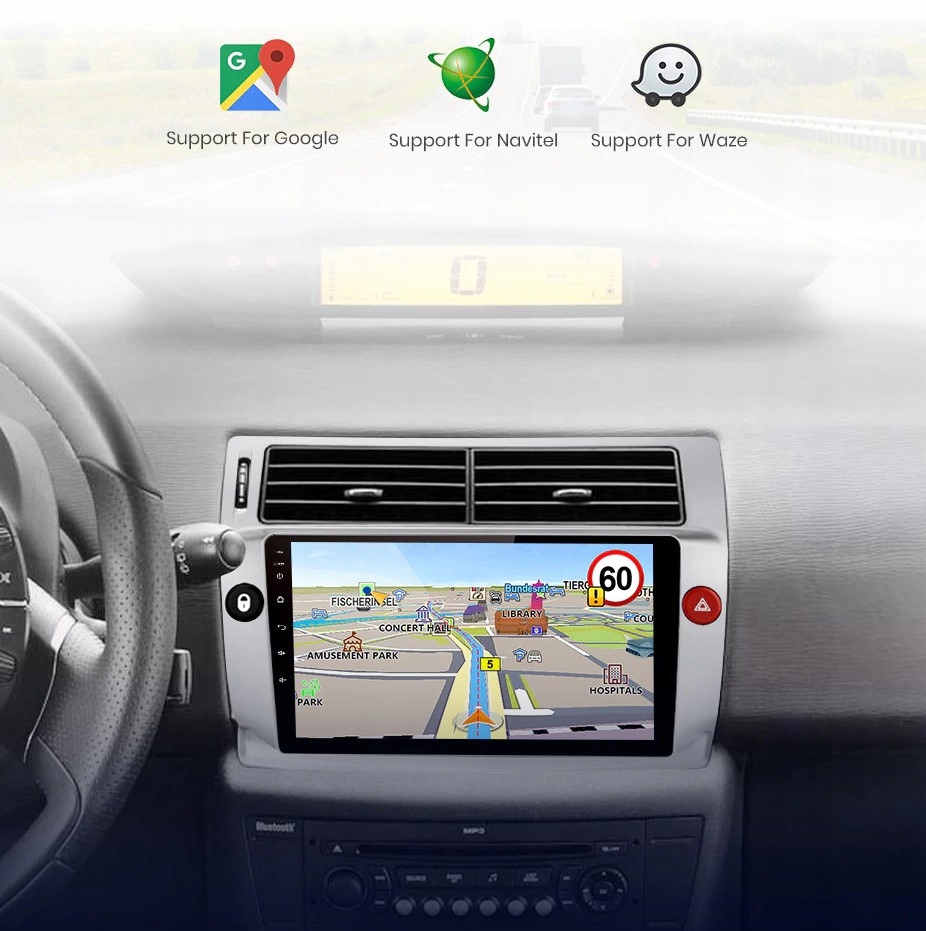 Radio Android 12 GPS CITROEN C4 PL WiFi 2/32 Pilot w zestawie nie