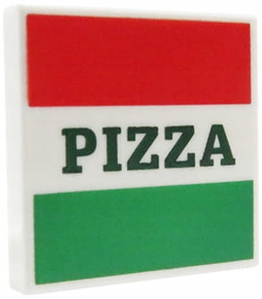 

Lego płytka 2x2 z nadrukiem - Pizza 3068bpb1045