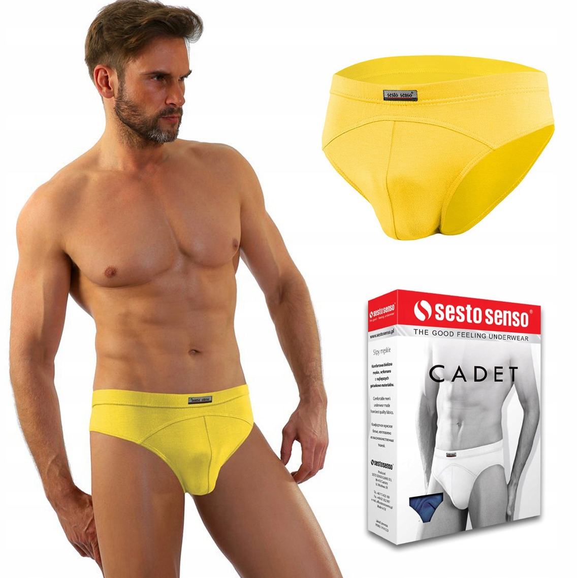 

Slipy męskie żółte Sesto Senso Cadet - XL