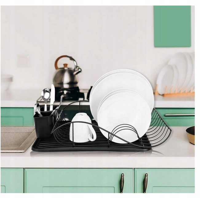 SUSZARKA CZARNA NACZYNIA TALERZE OCIEKACZ NACZYŃ EAN (GTIN) 5904316418557