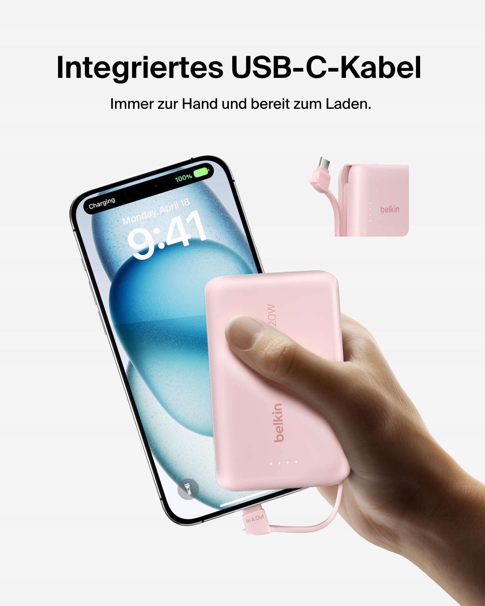 BELKIN BoostCharge Powerbank 10000mAh USB-C PD 20W iPhone iPad Galaxy — miniatura 6