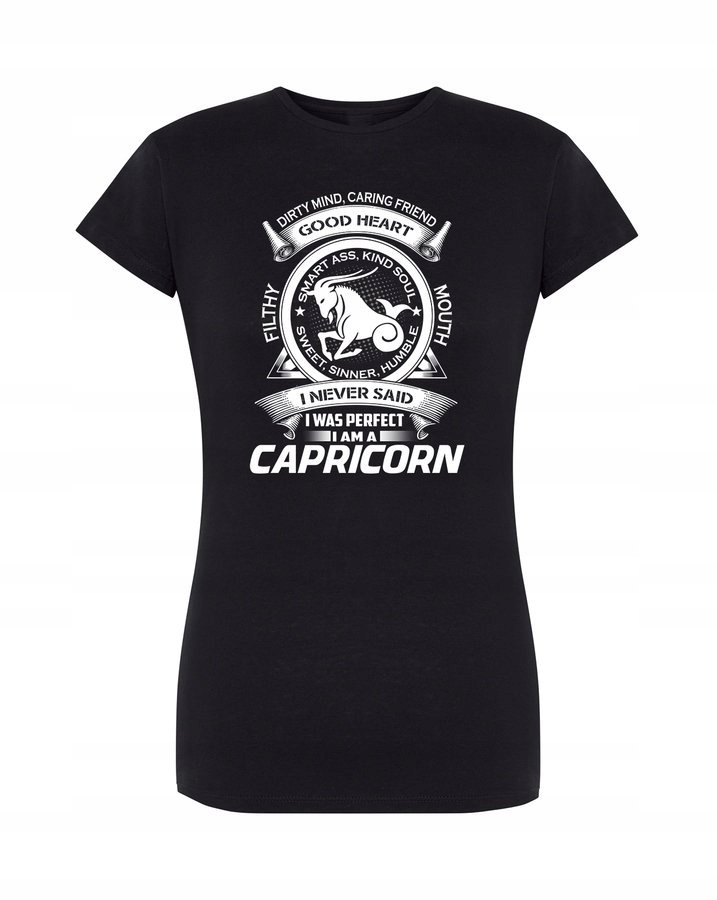 

T-shirt damski czarny Znak Zodiaku - Capricorn 3XL