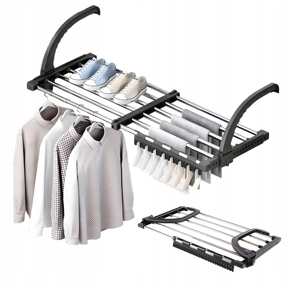 Levně Rozkládací Sušák Nastavitelná 64-110 CM, Montáž Na Stěnu