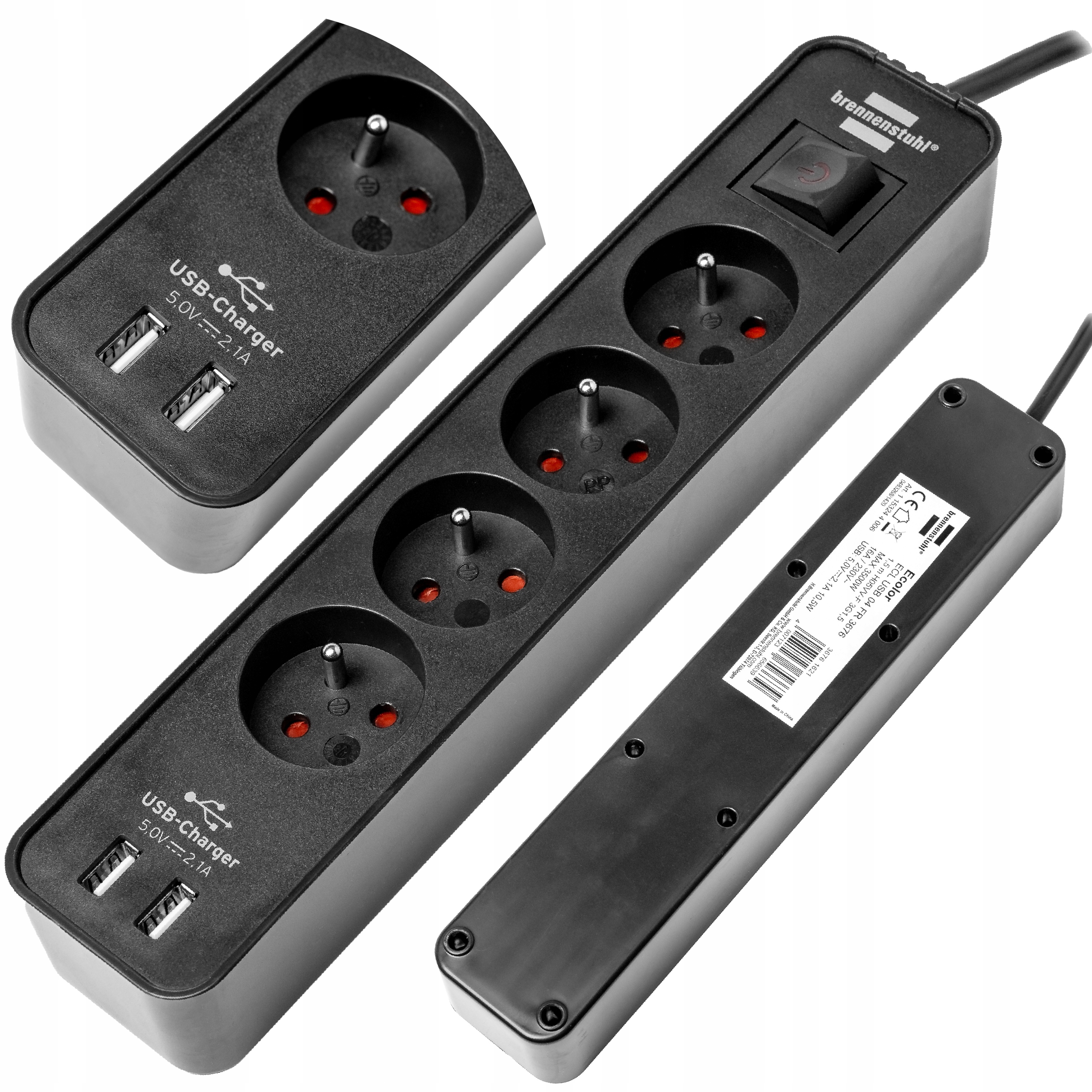 

Listwa Zasilająca 1,5M 4 Gniazda Usb Brennenstuhl