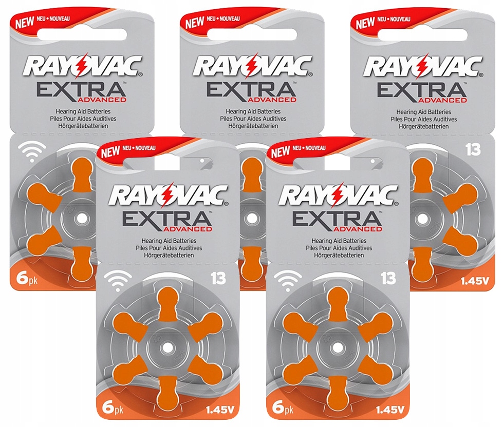 

30x Bateria słuchowa Rayovac Extra 13 PR48 1.45V